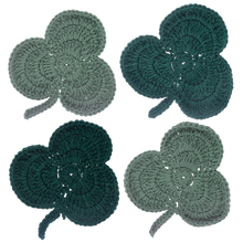 Load image into Gallery viewer, Handmade Crochet Shamrock Coaster
