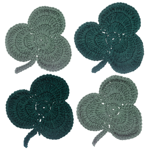Handmade Crochet Shamrock Coaster