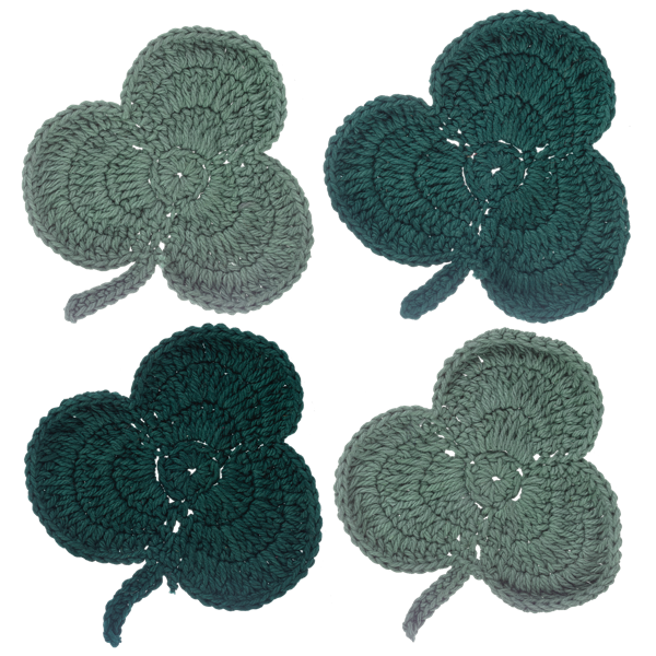 Handmade Crochet Shamrock Coaster