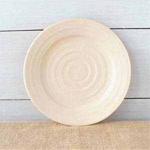 Ridges Dinner Plate- Drift White