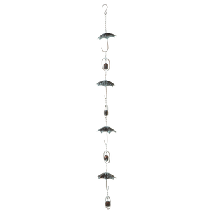 Patina Umbrella Rain Chain with Bells