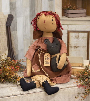 Gracie Doll with Mabel the Cat