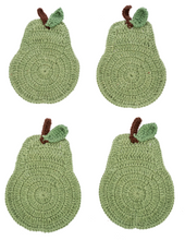 Load image into Gallery viewer, Handmade Crochet Pear Coaster