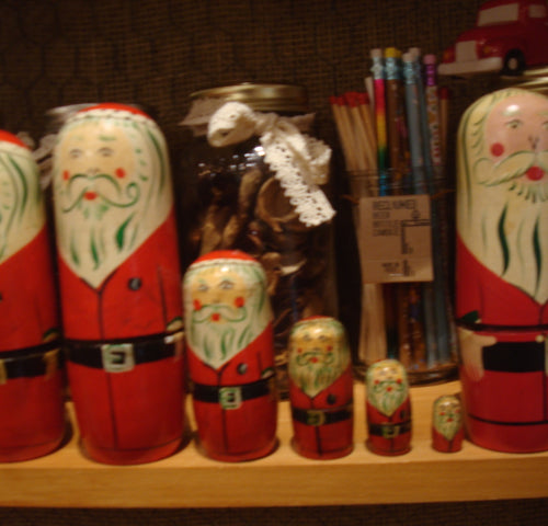 Hand made Nesting Santas