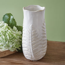 Load image into Gallery viewer, Stoneware Fern Leaf Vase