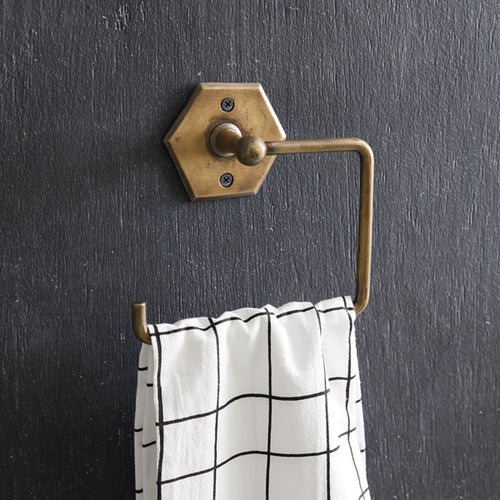 Antique Brass Towel Holder