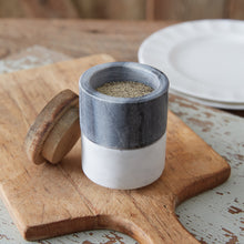 Load image into Gallery viewer, Marble Salt and Pepper Pinch Pots