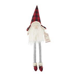 Santa Check Dangle Leg Gnome