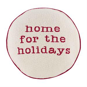 Home For The Holidays Reversible Round Pillow