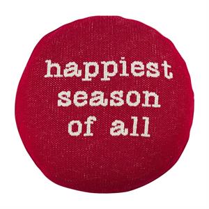 Happiest Season Reversible Round Pillow