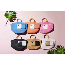 Load image into Gallery viewer, Black Neutral Jute Tote &amp; Case Set