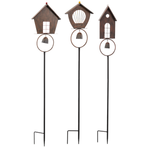 Birdhouse w/Bell Garden Stake