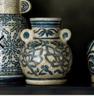 Delphine Round Vase with Handles