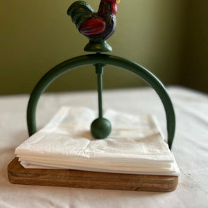 Iron Rooster Napkin Holder