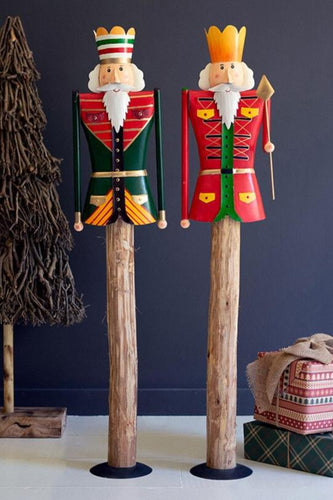 Painted Metal and Wood Nutcracker
