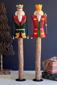 Painted Metal and Wood Nutcracker