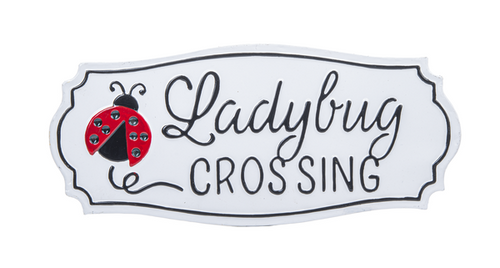 Embossed Ladybug Crossing Wall Decor