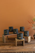 Load image into Gallery viewer, Short Black Clay Jack-O-Lantern
