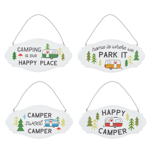 Camper with Text Wall Sign