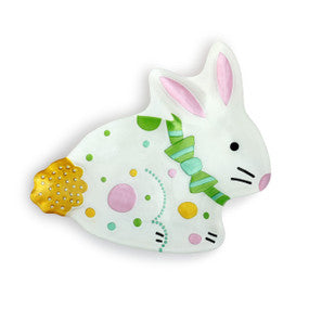 Polka Dot Easter Bunny Platter