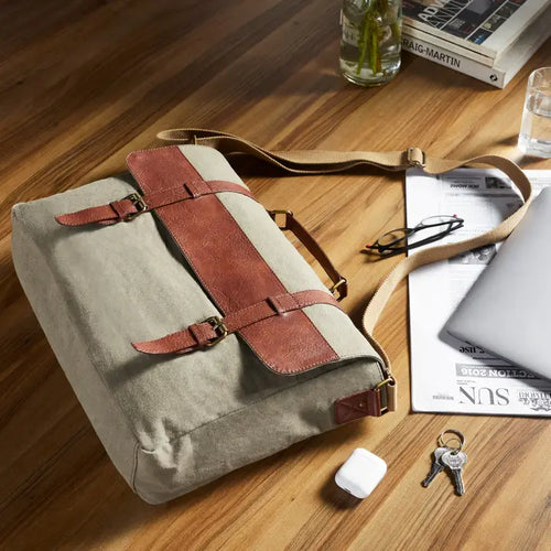 Wanderer Up-Cycled Canvas Messenger Bag