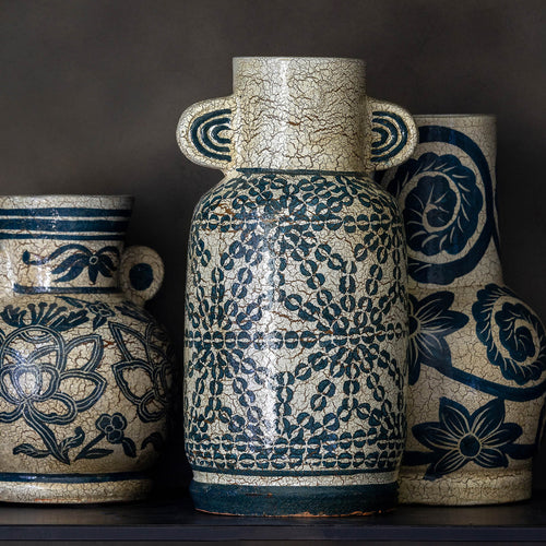 Delphine Tall Vase with Handles