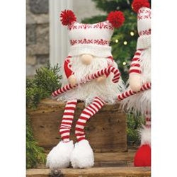 Candy Cane Dangle Leg Gnome