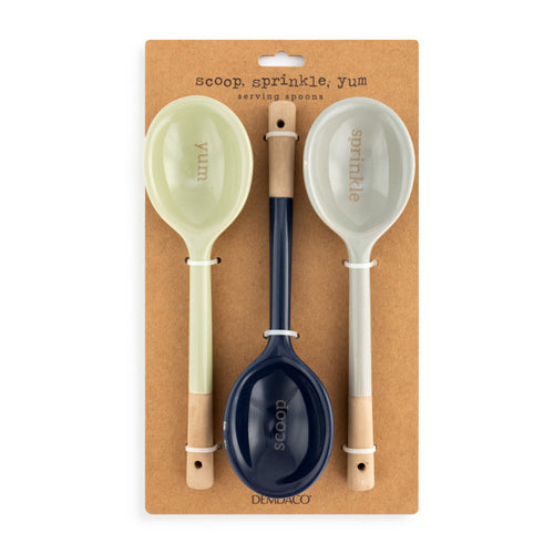 Ceramic Serving Spoons - Set of 3