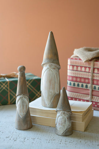 Washed Pine Santas
