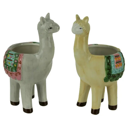 Llama Love Ceramic Planters