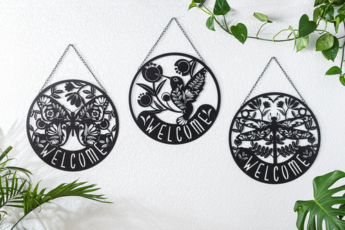 Laser Cut Welcome Garden Icon Sign