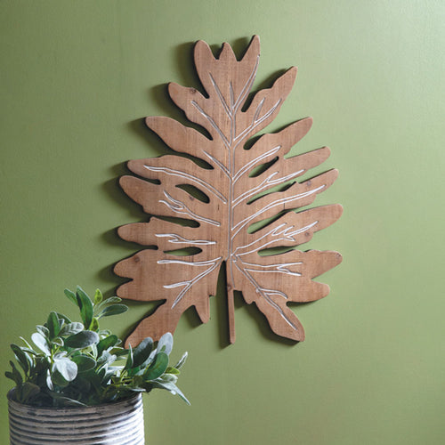Philodendron Wood Wall Decor