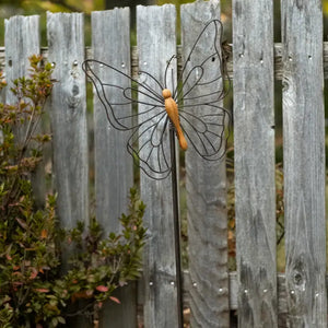 Wood Butterfly Garden Stake