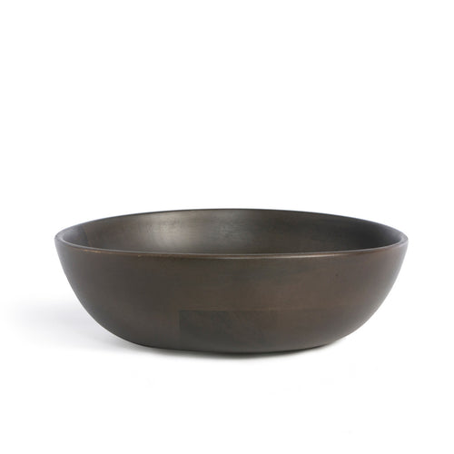 Polished Wood Serving Bowl, Large