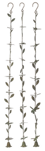 Patina Butterfly, Dragonfly & Bee Rainchain with Bell