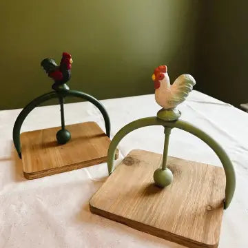 Iron Rooster Napkin Holder