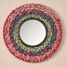 Load image into Gallery viewer, Choti Braided Recycled Sari Mirror