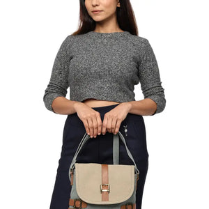 Buckled Up Agean Canvas Crossbody
