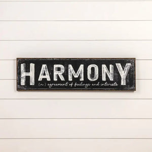 Harmony Metal Sign