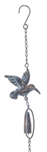 Load image into Gallery viewer, Bronze Patina Hummingbird Rain Chain