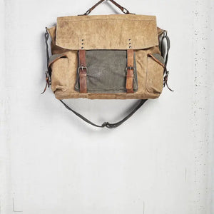 Sebastian Up-Cycled Canvas Men's Messenger Bag