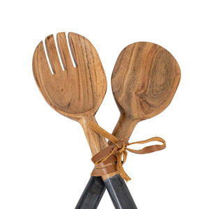 LOUISA MARBLE SERVING UTENSILS BLACK