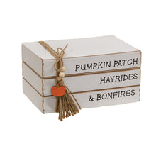 Load image into Gallery viewer, Pumpkin Patch Stacked Wooden Books
