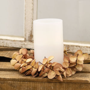 Light Fall Ombre Eucalyptus Leaf Candle Ring