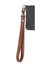 Load image into Gallery viewer, Live Love Wander Canvas Wristlet Black