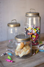 Load image into Gallery viewer, Set of 3 Glass Jars with Metal Lids