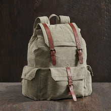 Load image into Gallery viewer, Wanderer Up-Cycled Canvas Backpack