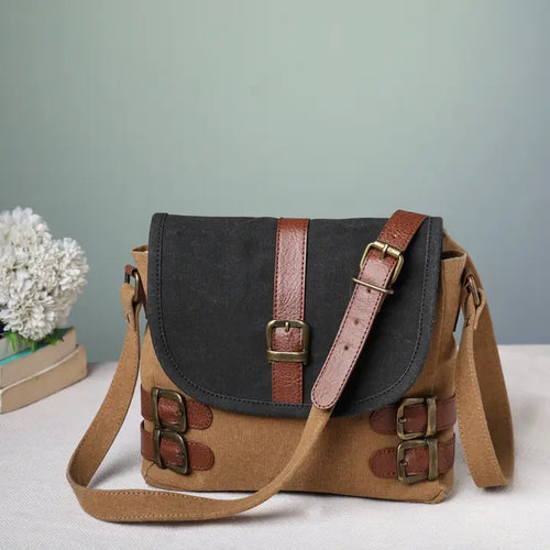 Buckled-Up Brown Suger Crossbody