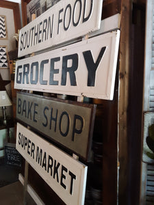 Embossed Metal Bake Shop Sign