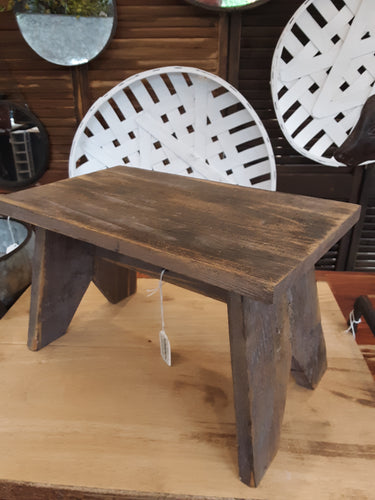 Wood step stool, reclaimed wood